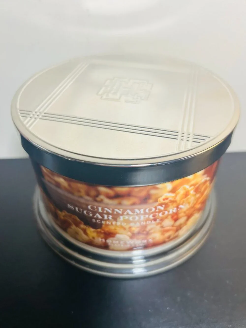 HomeWorx by Slatkin Cinnamon Sugar Popcorn 4-Wick 18oz Candle NEW